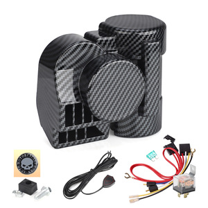 Kit de klaxon de moto 12V en fibre de carbone, type escargot, pour motos, voitures, bateaux, montage avant, amélioration et rétrofit - Product Image 5