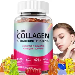 Nhãn tư nhân chăm sóc da tóc bổ sung collagen Gummies Biotin Kẽm Vitamin C ve chống lão hóa tăng trưởng tóc Collagen Gummy