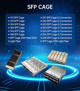 2x2 SFP+ Cage met Licht P Ipe Doorvoer Recht Hoekige 5G Netwerk Compatibele Connector Glasvezelapparatuur - Product Image 2