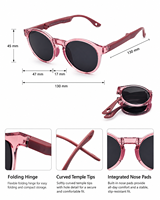Lunettes de soleil pliables pour enfants de haute qualité avec logo personnalisé, monture intégrale TR90, UV400, anti-radiation, anti-lumière bleue, pour garçons et filles