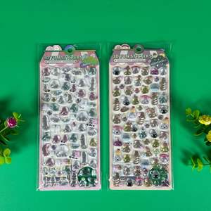 Autocollants 3D en plastique cristallin gaufré populaires <span class=keywords><strong>Yoyo</strong></span> Family, pour la maternité, les dessins animés, les récompenses scolaires, la décoration de téléphones portables, modèle - Product Image 4