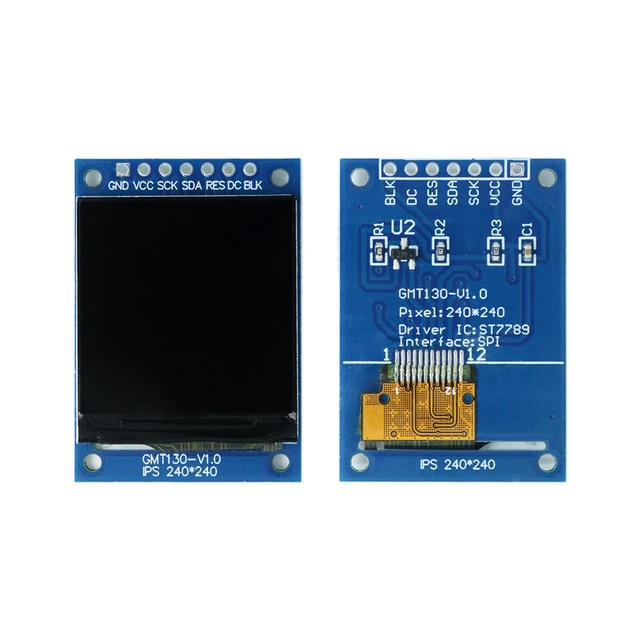 XLW New Design 14P St7789 IPS 240x240 SPI 1.3 Inch Tft 13 Lcd Display Screen Module GMT130-V1.0