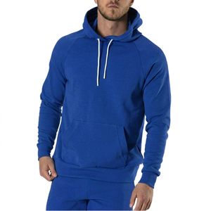 Ensemble de survêtement vert uni à capuche pour homme, sweat-shirt et pantalon décontractés à manches longues, en coton respirant de poids moyen, idéal pour l'automne - Product Image 4
