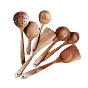 Ensemble d'ustensiles de cuisine écologiques modernes et durables en bois - Product Image 4