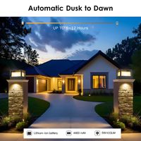 Lampes solaires à LED pour colonnes, lampes murales de jardin avec capteur de lumière, éclairage extérieur étanche pour aménagement paysager