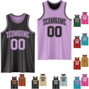 Custom Reversible Basketball Jerseys Personalized Sleeveless Tank <b>Tops</b> Breathable Team Uniforms Unisex Adult Size - Product Image 4