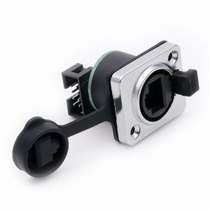 Connecteur de montage sur panneau de Module <span class=keywords><strong>RJ45</strong></span> étanche IP65 avec matériau de Contact en cuivre d'en-tête de boîte PCB à 90 ° pour la connectivité <span class=keywords><strong>Internet</strong></span> - Product Image 1