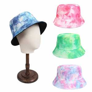 Painted Tie-dye Fisherman Hat, Men's and Women's Double-<b>sided</b> Hat, Outdoor Two-wear Sunshade Casual Basin Hat - Product Image 1