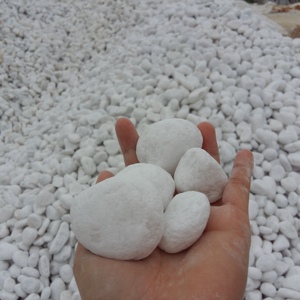 Piedra De Guijarro blanco natural para la decoración del jardín del hogar y pavimentación de paisajismo de villas - Product Image 1