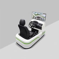 Simulateur de conduite d'arcade en métal avec transmission manuelle, pédales d'embrayage et levier de vitesses, pour entraînement de conduite de voiture réelle, à monnayeur