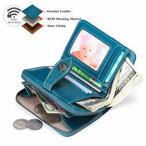 Portefeuille éjecteur de cartes personnalisé en cuir véritable avec fonction Localiser, porte-cartes RFID de luxe pour hommes et femmes - Product Image 2