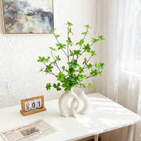 Vase en céramique Snuggle Hollow, lot de 2, style moderne nordique minimaliste, blanc mat entrelacé, porte-fleurs, décoration d'intérieur, cadeaux pour table