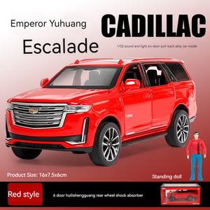 Modellino Auto in Lega 1:32 <span class=keywords><strong>Cadillac</strong></span> <span class=keywords><strong>Escalade</strong></span> con Suoni e Luci, Funzione Pullback, Decorazione e Collezione, Giocattolo in Metallo - Product Image 3