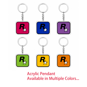 Llavero de Aleación de Zinc con Logotipo de Empresa Personalizado, Letra de Dibujos Animados en 2D y 3D, Esmalte Duro Duradero, Llaveros de Juego <span class=keywords><strong>GTA</strong></span> <span class=keywords><strong>5</strong></span> 6 al por Mayor - Product Image 4
