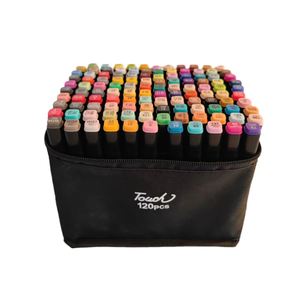 ชุดปากกามาร์คเกอร์แอลกอฮอล์แบบหัวคู่ 24 สี พรีเมียม หัวตัด 6-7 มม. หมึกถาวร สำหรับศิลปิน เด็ก วาดภาพ บรรจุภัณฑ์ปรับแต่งได้ - Product Image 2