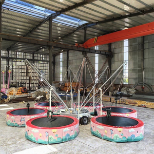 Thiết kế mới 6 người Trailer <span class=keywords><strong>Bungee</strong></span> nhảy dễ dàng để di chuyển trong nhà và ngoài trời <span class=keywords><strong>Bungee</strong></span> nhảy <span class=keywords><strong>Trampoline</strong></span> với bánh xe - Product Image 1