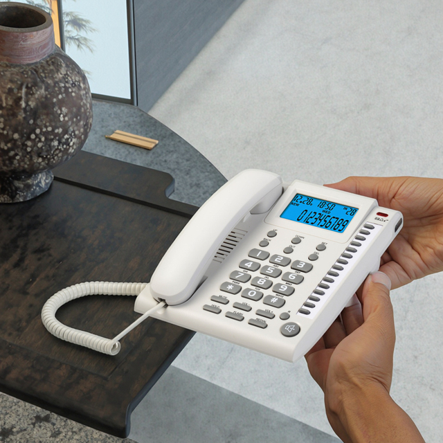 2025 KX-T7765 Model Hot Selling Corded Desk Phone with Caller ID Display Redial Call Memory Features for Office Business
