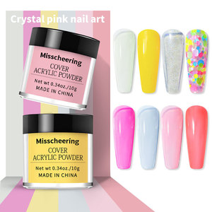 Kit de 6 poudres à tremper pour nail art, poudre miroir 3D à effet cristal, outils d'extension à paillettes pour manucure - Product Image 3