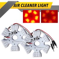 Lampe d'aération rouge intérieure de 4,8 pouces, lampe décorative pour purificateur d'air pour camions Peterbilt Kenworth Freightliner, remorques, camping-cars