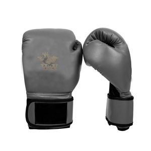 Custom Logo Manufacture Personalized Black PU Leather Lace-Up Adjustable Wrist <b>Strap</b> Lightweight Breathable MMA Boxing Gloves - Product Image 3