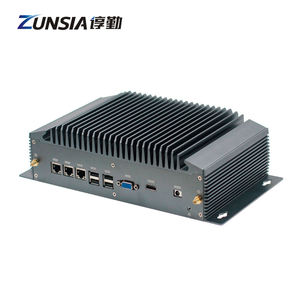 Zunsia 12th Gen Core I3 I5 I7 I9 Fanless Mini PC <span class=keywords><strong>3</strong></span> LAN 4 * COM 5G Transporte inteligente X86 Embedded Industrial <span class=keywords><strong>Computer</strong></span> Case - Product Image 1