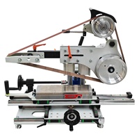 Ponceuse à bande CNC manuelle 2x72, moteur 220V 2.2KW, table magnétique pour atelier de fabrication de petits couteaux, polissage de métaux