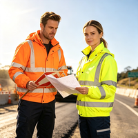 Veste de travail haute visibilité personnalisée en Oxford 300D rembourrée, réfléchissante, pour ouvrier, mineur, chauffagiste