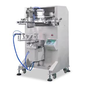 Nueva Máquina de Serigrafía Semiautomática para Superficies Cilíndricas Curvas, Impresora Neumática Multifuncional para Etiquetas en Frascos y Tubos de Plástico - Product Image 1