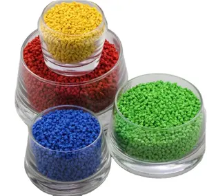 Matières premières PP PE TPU ABS PS PC PET PLA Granules vierges recyclés Bleu Vert Rouge Jaune Orange Couleur Addictive Masterbatch