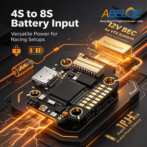 Controlador de vuelo iFlight Borg Mini F7 con receptor 2.4G integrado, STM32F722, giroscopio ICM42688, AT7456E OSD, Blackbox de 16MB, 4-8S, FPV - Product Image 4