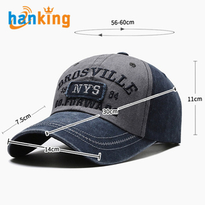 Cappellino da Baseball retrò da <span class=keywords><strong>uomo</strong></span> Ehanking Casual da donna in cotone lavato con lettere ricamate <span class=keywords><strong>cappello</strong></span> da sole <span class=keywords><strong>bombetta</strong></span> - Product Image 2