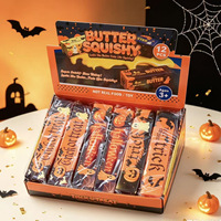Jouet Squishy en forme de barre de beurre à montée lente, thème Halloween, doux et compressible, anti-stress, cadeau fantaisie pour fêtes, pour enfants et adultes