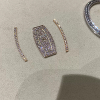 Article très vendu en Europe et en Amérique 07-01 Montre mécanique pour femme avec cadran en céramique rose incrusté de moissanite pour mariage et banquet