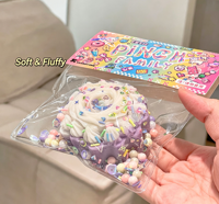 Jouet anti-stress en forme de gâteau, gaufre ou beignet simulé en silicone à rebond lent et super doux, transparent