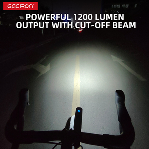 Luz para Bicicleta GACIRON KIWI-1200, 1200 Lúmenes, Impermeable, Profesional, para Ciclismo de Montañ<span class=keywords><strong>a</strong></span>, Accesorios de Ciclismo, Recargable por USB - Product Image 2