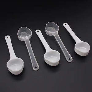 Cuchara de medición triangular de plástico, <span class=keywords><strong>3g</strong></span>, 6ml, 6cc, con marcado de medición, fondo plano, buena calidad, PP, con agujero - Product Image 2