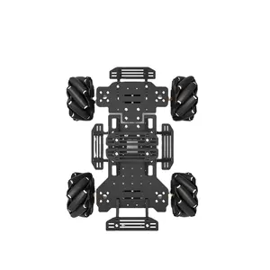 Mecanum แชสซีล้อสี่ล้อ,ระบบกันสะเทือนรถอัจฉริยะ4WD เคลื่อนไหวได้รอบทิศทางหุ่นยนต์หุ่นยนต์หุ่นยนต์ราสเบอร์รี่