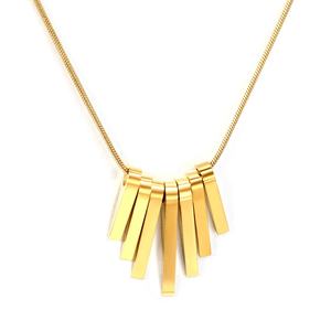 Temperament Multi Bar Geometric Stainless Steel 18K Gold Plated Minimalist Jewelry Irregular <b>Small</b> square <b>Necklaces</b> for Women - Product Image 1
