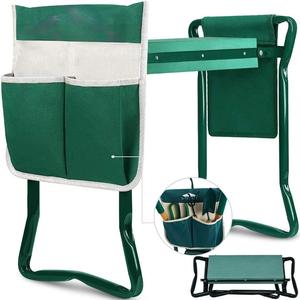<span class=keywords><strong>Banc</strong></span> <span class=keywords><strong>de</strong></span> <span class=keywords><strong>jardin</strong></span> extérieur léger et portable avec pochette pour sac à outils et siège d'agenouillement en métal pliable en mousse EVA - Product Image 2