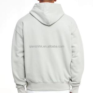Boxy Fit Logo personnalisé poids lourd Streetwear pull français éponge Vintage Essentials sweats à capuche pour hommes 100% sweats à capuche en coton - Product Image 4
