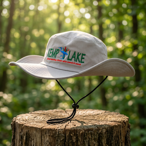 Sombrero de Pescador con Protección Solar, Logotipo Personalizado, Ala Ancha, Cordón Ajustable, 100% Algodón, para Pesca, Viajes, Actividades al Aire Libre, Senderismo y Camping - Product Image 1