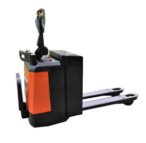 Pallet truck used for point-to-point transportation on flat ground with battery power and pure electric steering