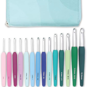 1 Juego de Agujas de Ganchillo <span class=keywords><strong>KnitPro</strong></span> Waves Premium de Aluminio, Color Macaron, Pulido, Herramienta de Tejido DIY para Suéteres, Bufandas y Manualidades con Hilo - Product Image 1