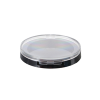 Boîtier cosmétique rond vide en ABS D63.8*H11.6mm avec couvercle transparent pour fard à joues et poudre compacte