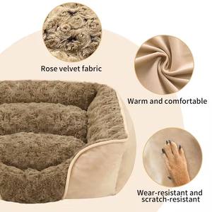 Benutzer definierte hochwertige Samt Nest Bett für Hunde Weiche Winter Fluffy <span class=keywords><strong>Warm</strong></span> Cosy Velvet und Foam <span class=keywords><strong>Pet</strong></span> Schlafs ofa - Product Image 2