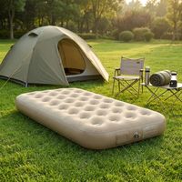 Matelas gonflable individuel 190x99x25cm avec pompe à batterie intégrée, PVC floqué, lit de camping portable, pas besoin d'alimentation, haute qualité, pique-nique 4