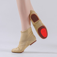 Chaussures de danse jazz montantes pour femme adulte, à semelle souple et tige extensible, pour la pratique et les compétitions en Chine