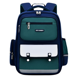 Zm Baby Student <b>Backpack</b> 18 In Color Blocking Lightweight <b>Large</b> <b>Capacity</b> For Boys School Education - Product Image 5