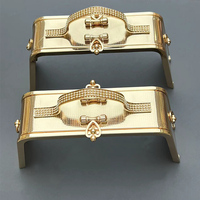 Fermoir Métallique Baiser Ancien Cadre Serrure Arche à Poignée Fleur pour Sac à Main, Porte-Monnaie, Portefeuille, Fabrication Artisanale