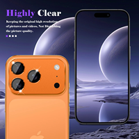 Protecteur d'objectif d'appareil photo en verre trempé métallique 3D 9H pour 17 Pro Max avec fonctions anti-rayures et anti-traces de doigts